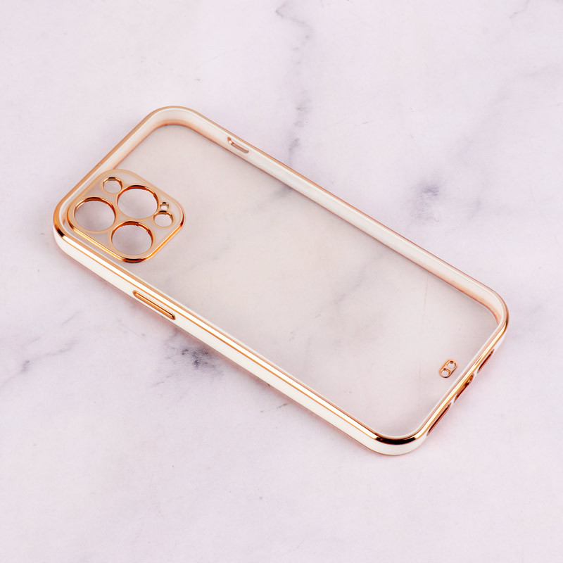 قاب Chrome دور طلایی محافظ لنزدار iPhone 12 Pro Max
