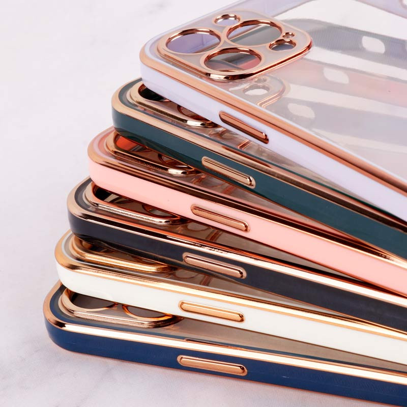قاب Chrome دور طلایی محافظ لنزدار iPhone 12 Pro Max