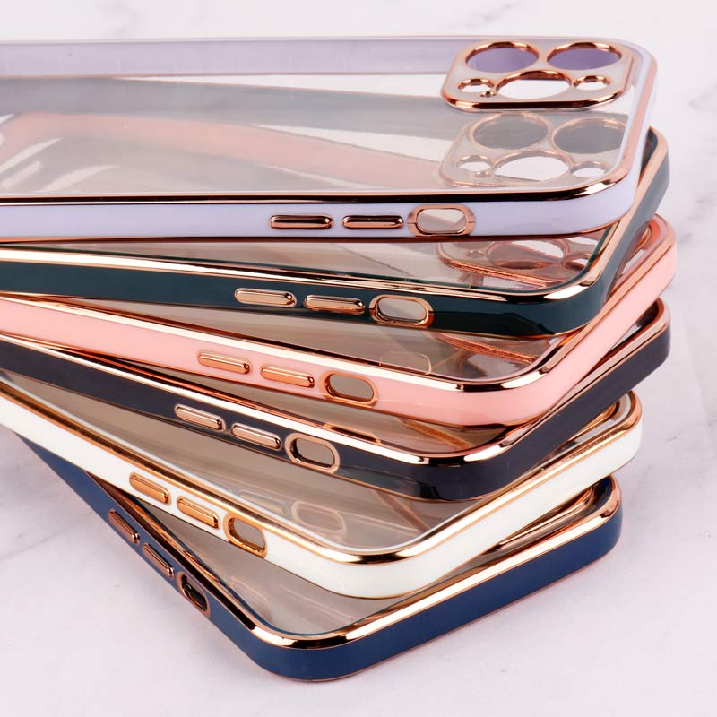 قاب Chrome دور طلایی محافظ لنزدار iPhone 12 Pro Max