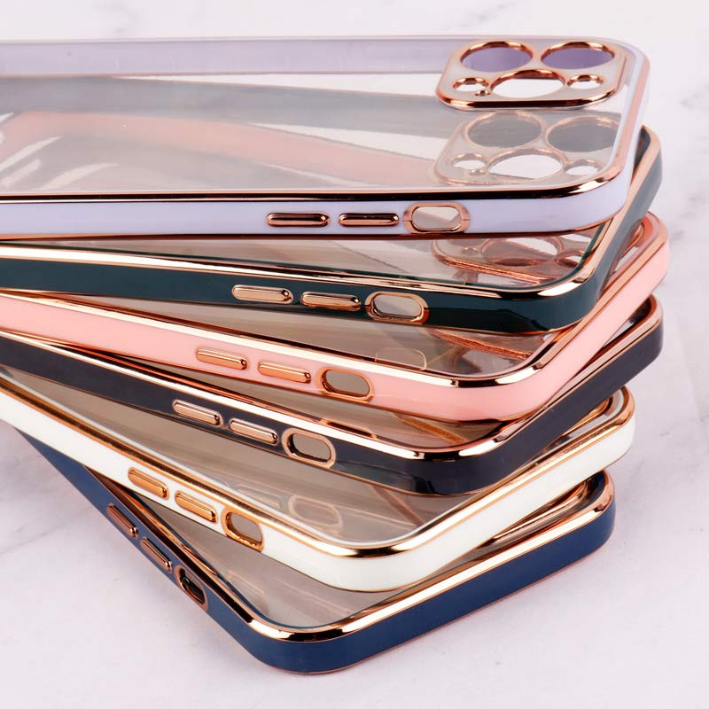 قاب Chrome دور طلایی محافظ لنزدار iPhone 12 Pro Max