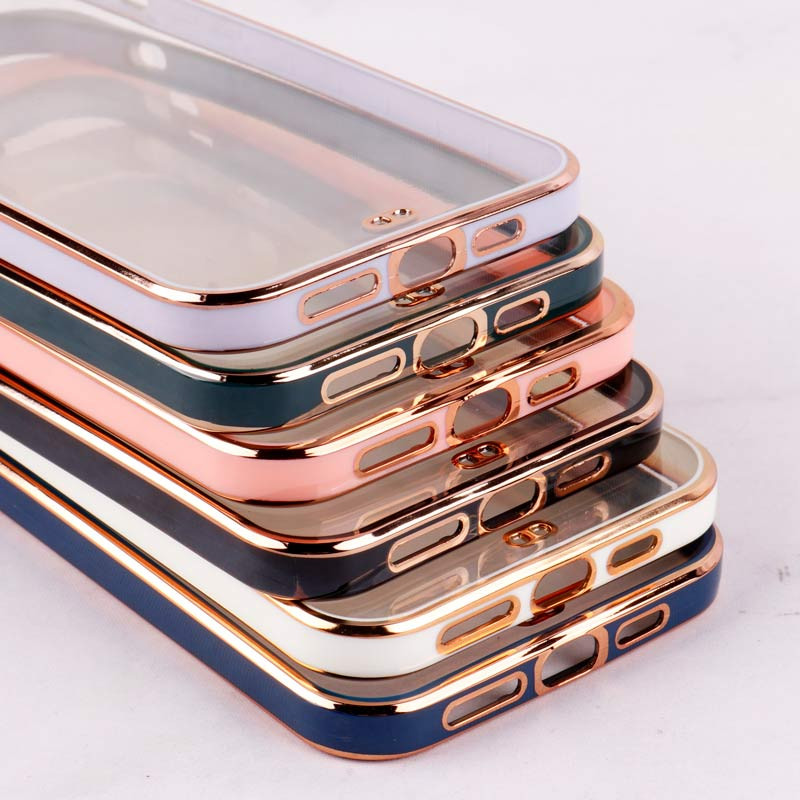 قاب Chrome دور طلایی محافظ لنزدار iPhone 12 Pro Max
