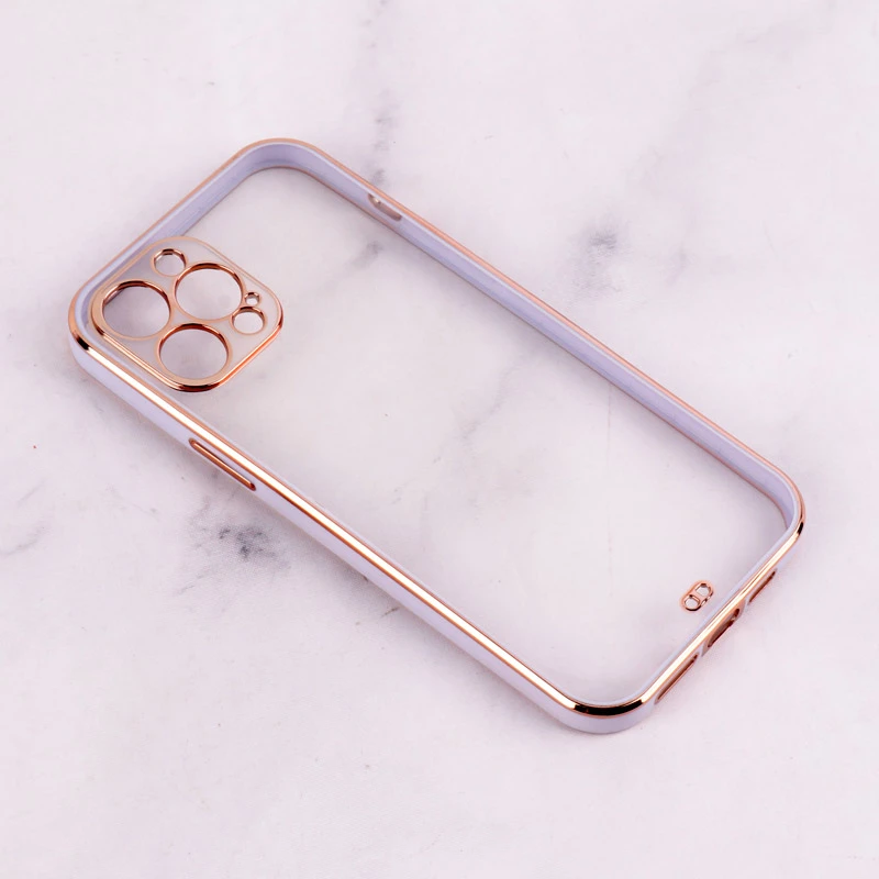 قاب Chrome دور طلایی محافظ لنزدار iPhone 12 Pro Max