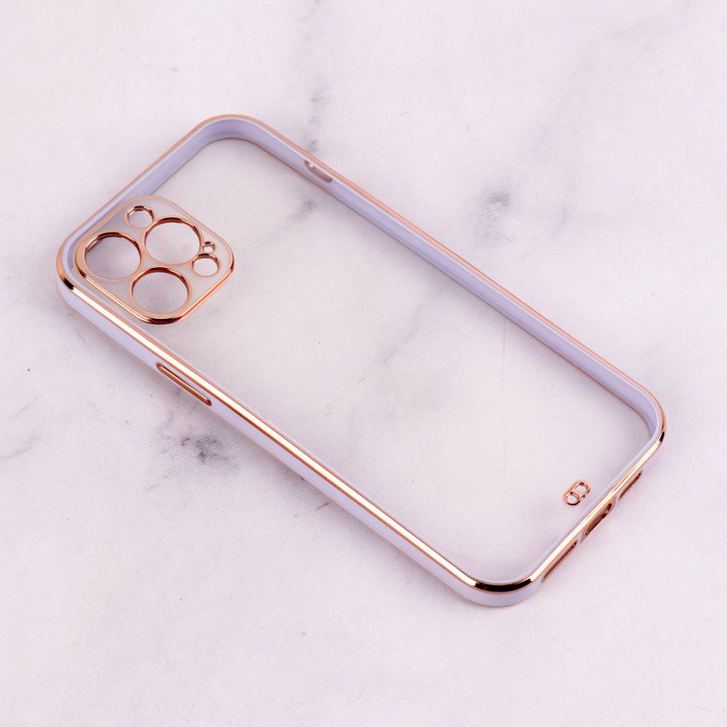 قاب Chrome دور طلایی محافظ لنزدار iPhone 12 Pro Max