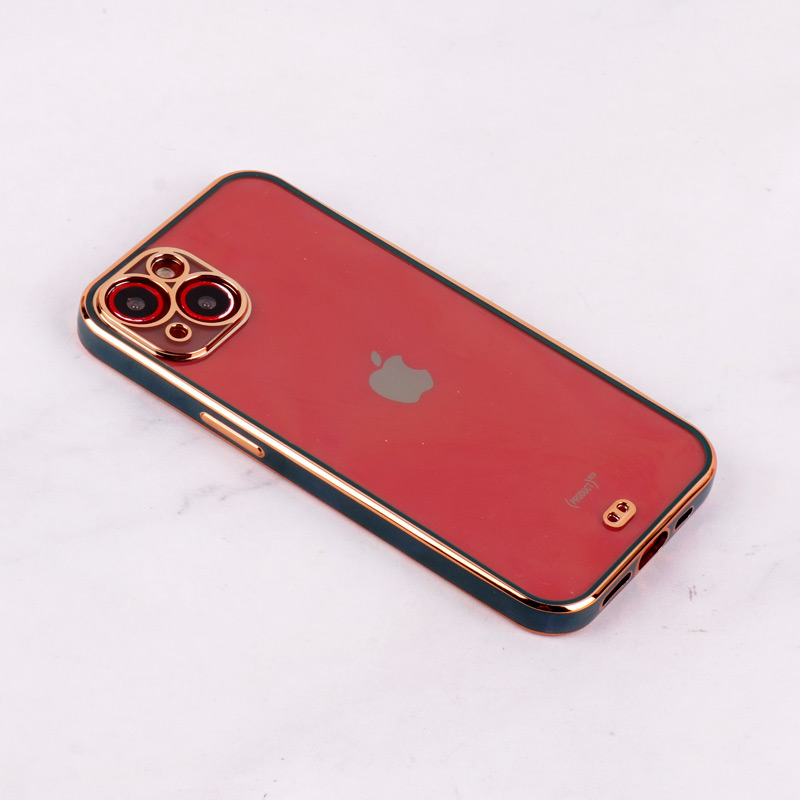 قاب Chrome دور طلایی محافظ لنزدار iPhone 13
