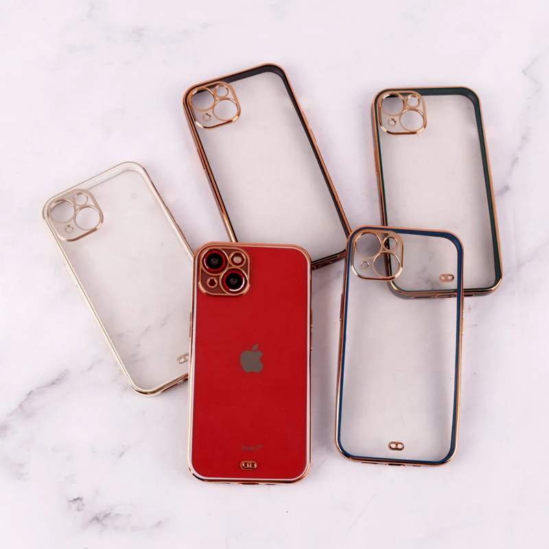 قاب Chrome دور طلایی محافظ لنزدار iPhone 13