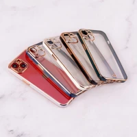قاب Chrome دور طلایی محافظ لنزدار iPhone 13