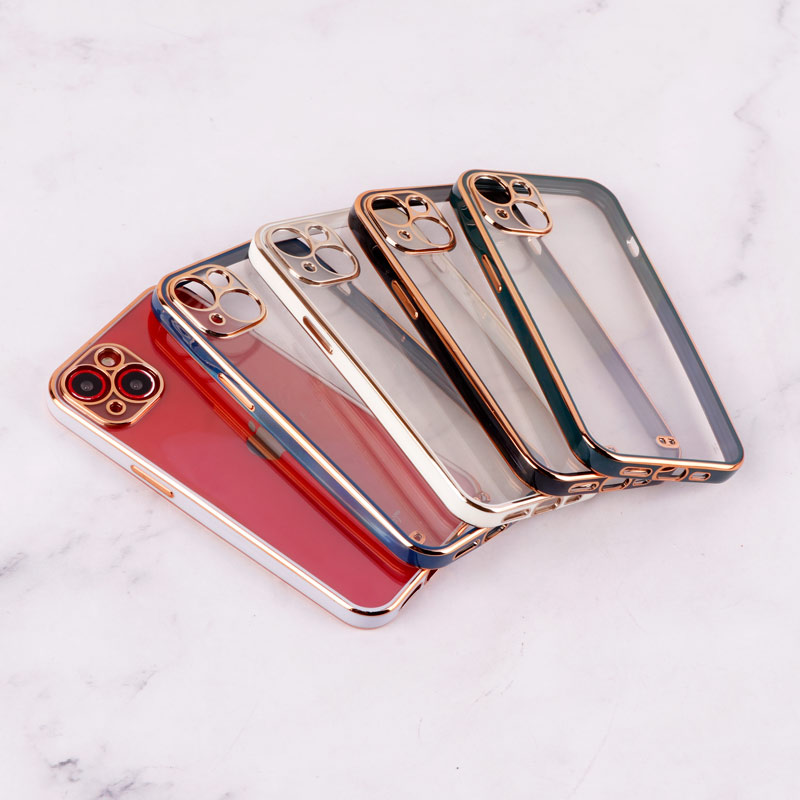 قاب Chrome دور طلایی محافظ لنزدار iPhone 13