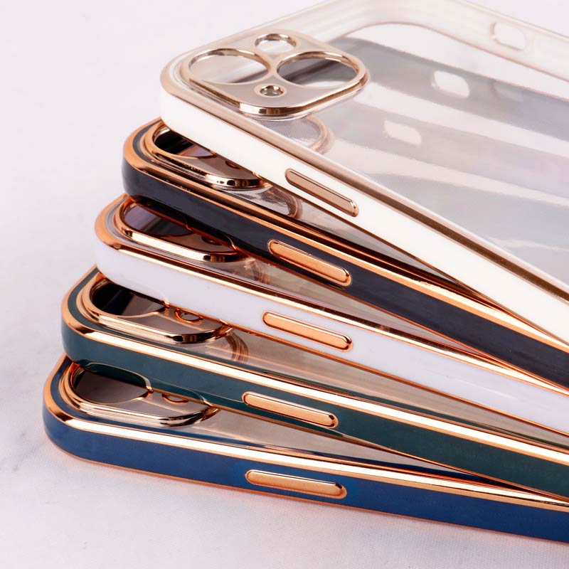 قاب Chrome دور طلایی محافظ لنزدار iPhone 13