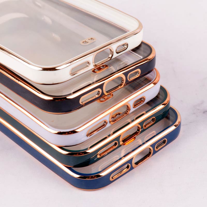 قاب Chrome دور طلایی محافظ لنزدار iPhone 13