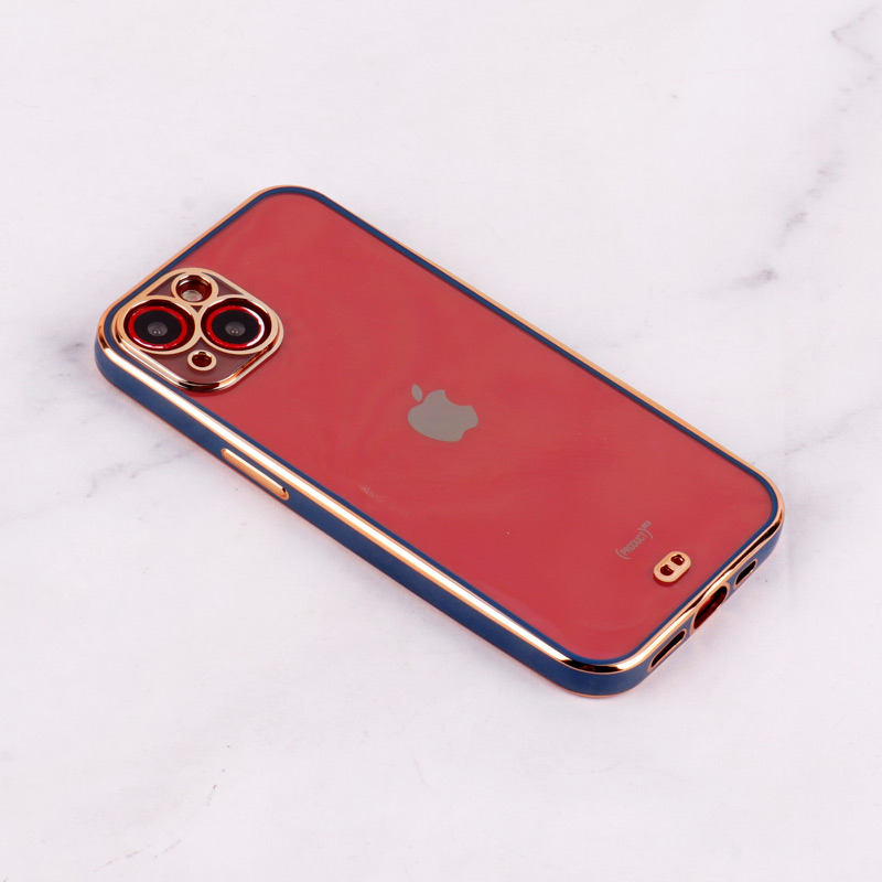 قاب Chrome دور طلایی محافظ لنزدار iPhone 13