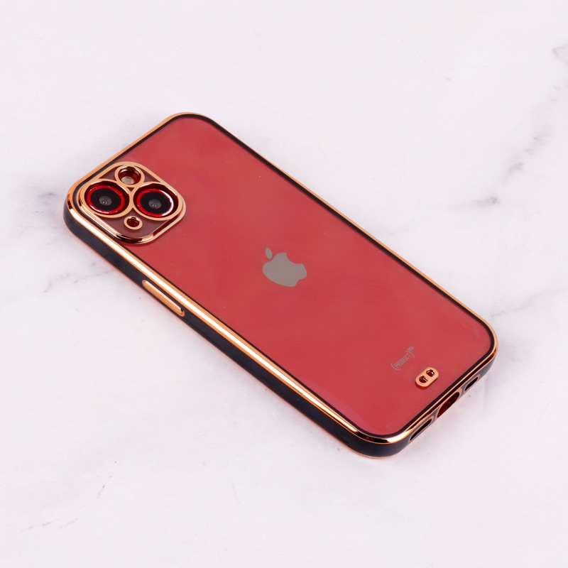 قاب Chrome دور طلایی محافظ لنزدار iPhone 13
