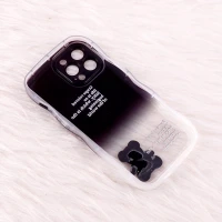 قاب آیفون iPhone 13 Pro Max عروسکی برجسته دو رنگ محافظ لنزدار