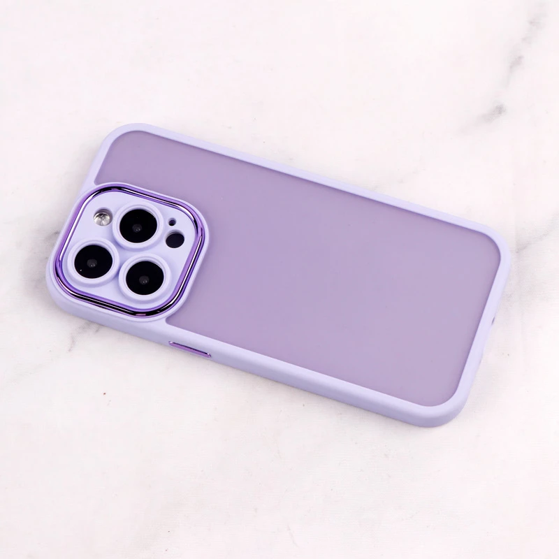 قاب PC آیفون iPhone 14 Pro متال ایرون پشت مات محافظ لنزدار