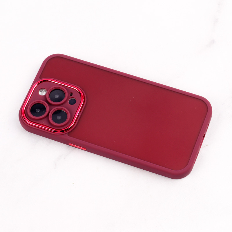 قاب PC متال ایرون مات محافظ لنزدار iPhone 14 Pro