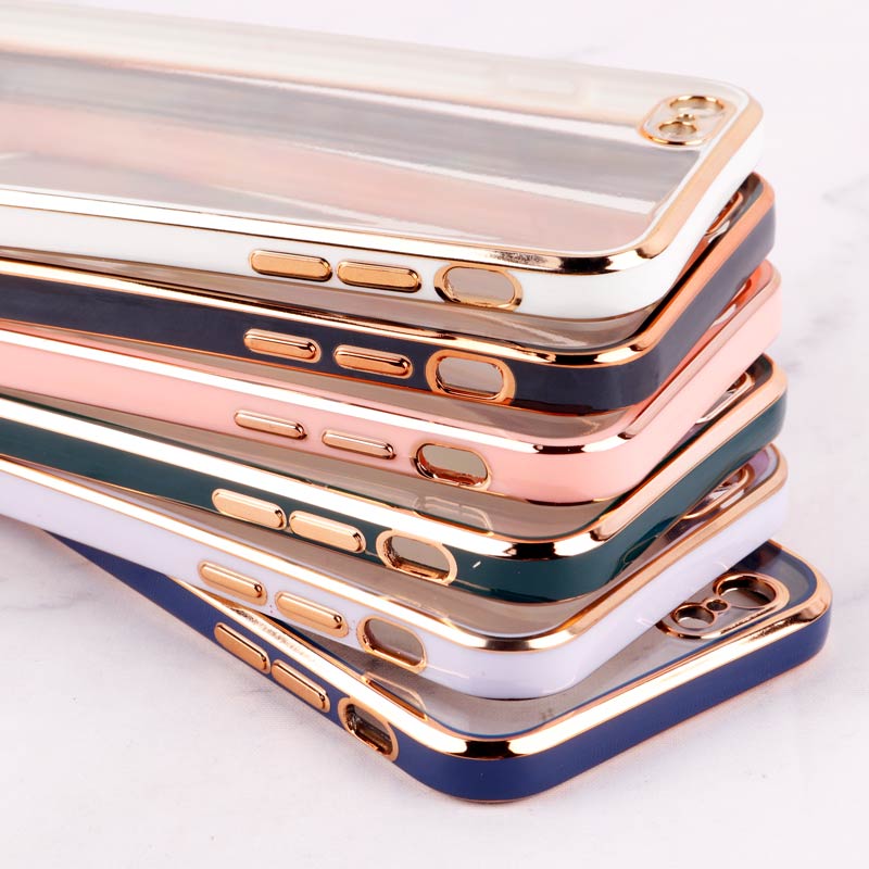 قاب Chrome دور طلایی محافظ لنزدار iPhone 6 / 6s