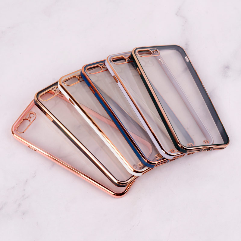 قاب Chrome دور طلایی محافظ لنزدار iPhone 7 Plus / 8 Plus