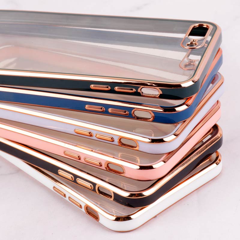 قاب Chrome دور طلایی محافظ لنزدار iPhone 7 Plus / 8 Plus