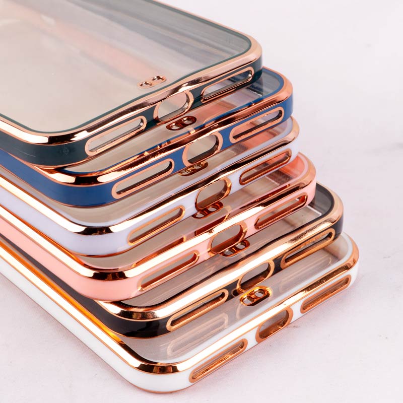 قاب Chrome دور طلایی محافظ لنزدار iPhone 7 Plus / 8 Plus