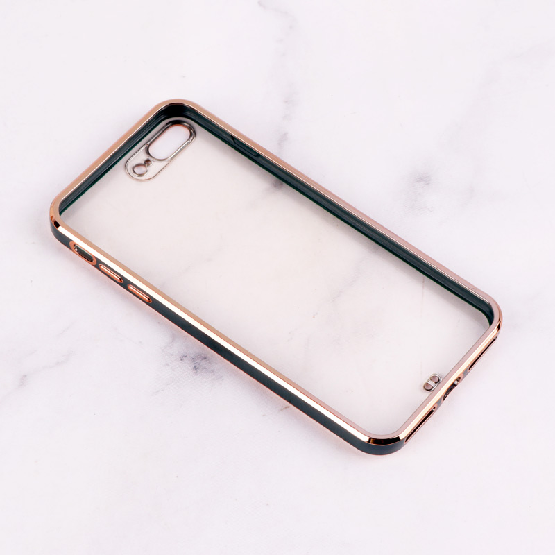 قاب Chrome دور طلایی محافظ لنزدار iPhone 7 Plus / 8 Plus