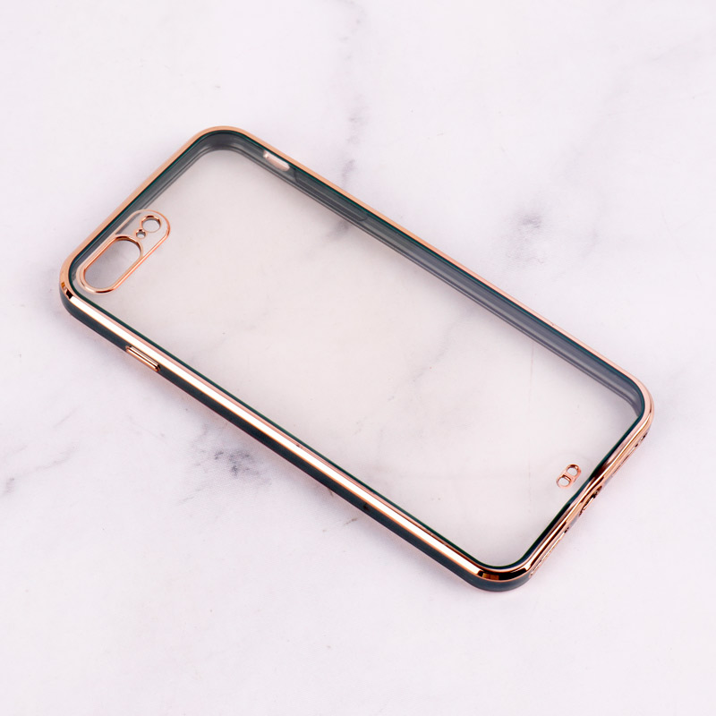 قاب Chrome دور طلایی محافظ لنزدار iPhone 7 Plus / 8 Plus