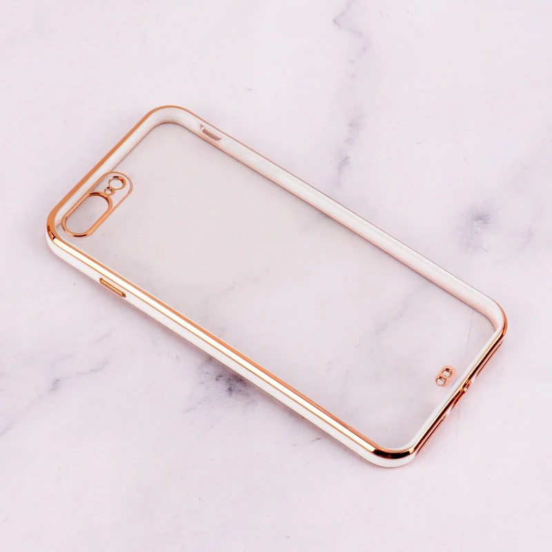 قاب Chrome دور طلایی محافظ لنزدار iPhone 7 Plus / 8 Plus