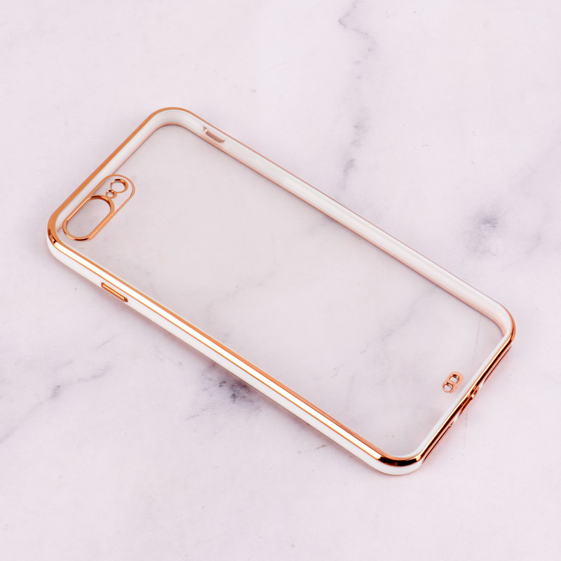 قاب Chrome دور طلایی محافظ لنزدار iPhone 7 Plus / 8 Plus