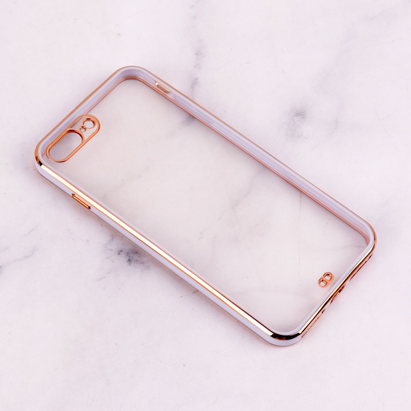 قاب Chrome دور طلایی محافظ لنزدار iPhone 7 Plus / 8 Plus