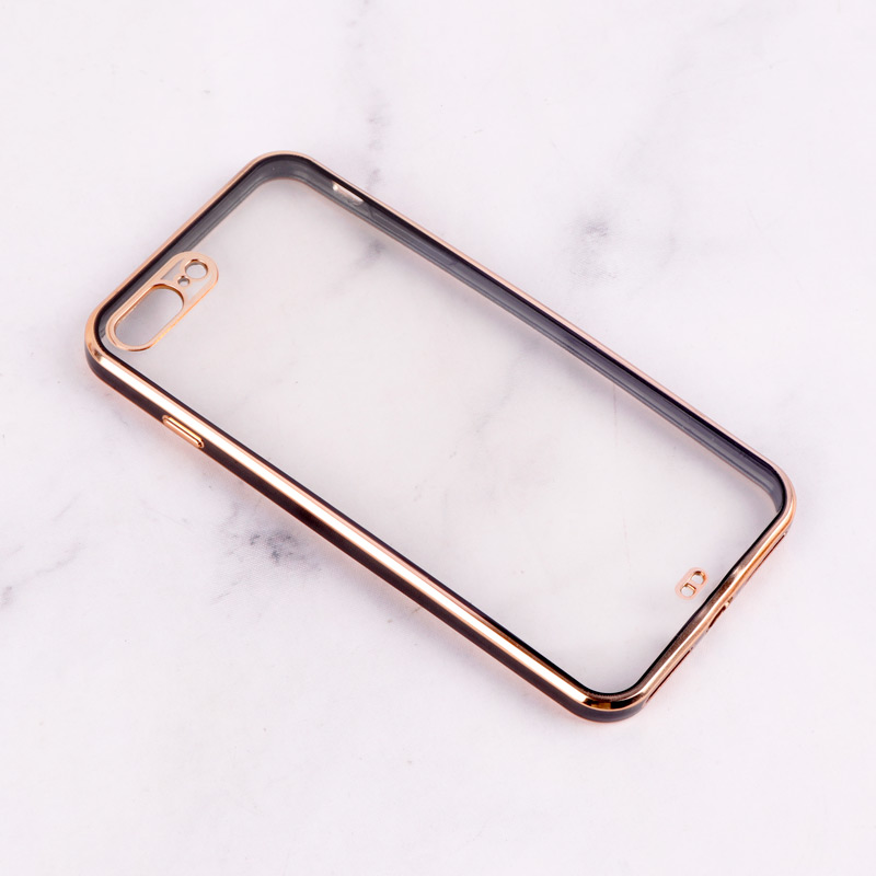 قاب Chrome دور طلایی محافظ لنزدار iPhone 7 Plus / 8 Plus