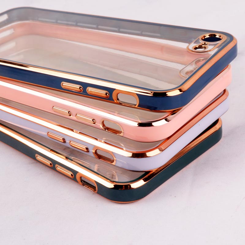 قاب Chrome دور طلایی محافظ لنزدار iPhone 7 / 8 / SE 2020