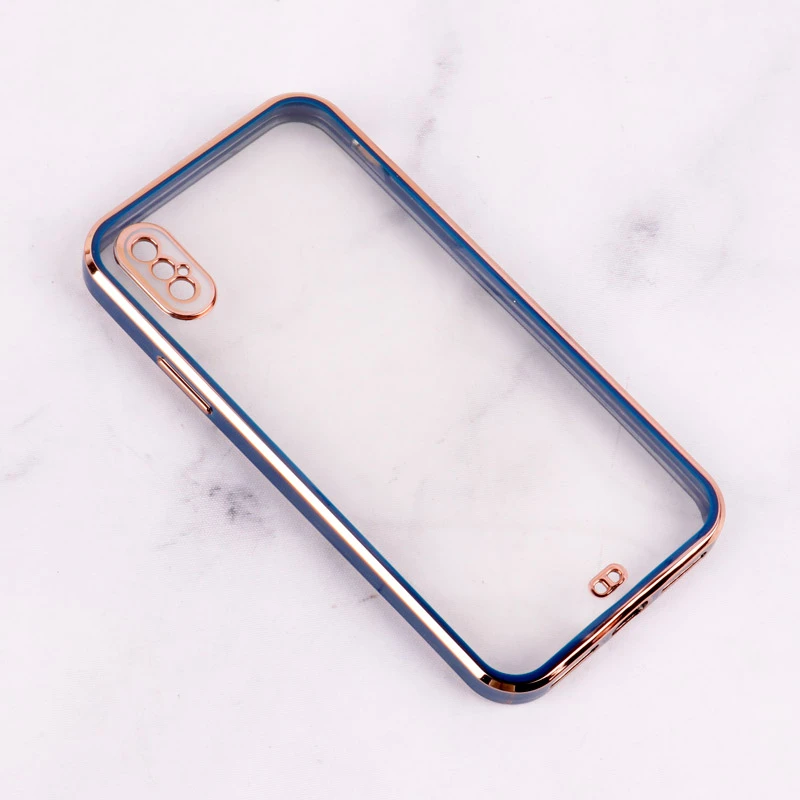 قاب Chrome دور طلایی محافظ لنزدار iPhone X / XS