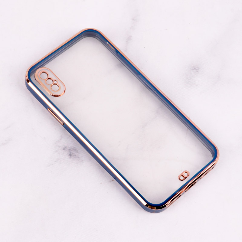 قاب Chrome دور طلایی محافظ لنزدار iPhone X / XS