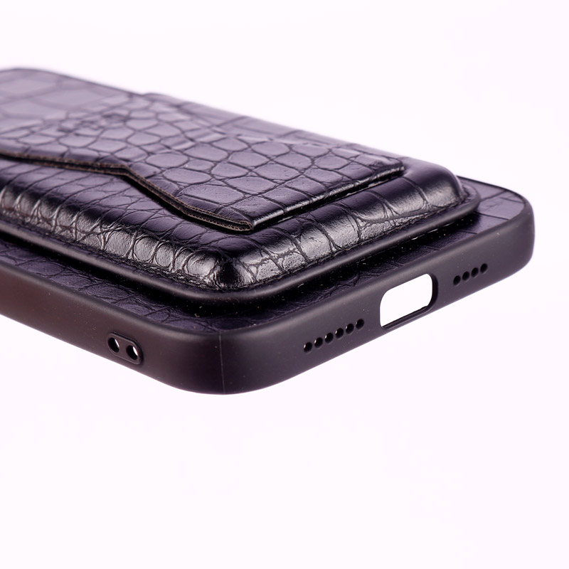 قاب HBD چرمی جاکارتی هولدردار iPhone 12 Pro Max مشکی