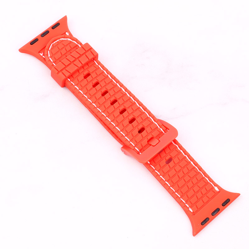 بند اپل واچ طرح سیلیکونی دور دوخت 41/40/38mm