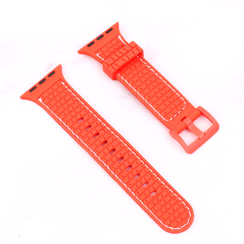 بند اپل واچ طرح سیلیکونی دور دوخت 41/40/38mm