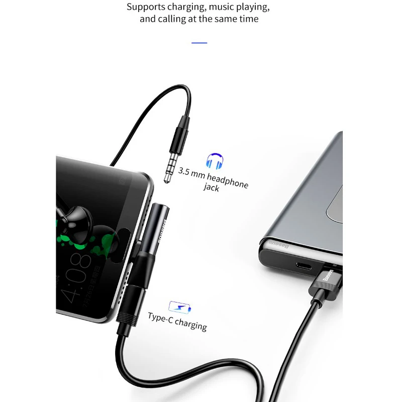 تبدیل صدا و شارژ تایپ سی باسئوس Audio Converter CATL41