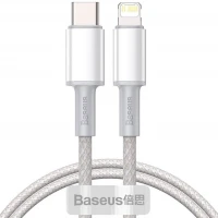 کابل تبدیل فست شارژ Baseus High Density CATLGD-A Type-C to Lightning PD 20W 2m