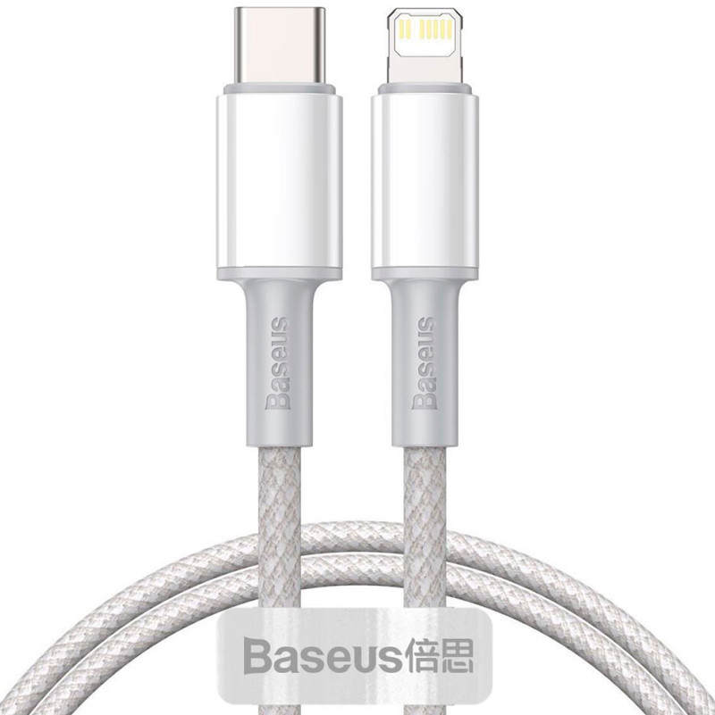 کابل تبدیل فست شارژ Baseus High Density CATLGD-A Type-C to Lightning PD 20W 2m