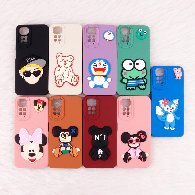 قاب عروسکی برجسته محافظ لنزدار Xiaomi Redmi Note 11 / 11s + آویز