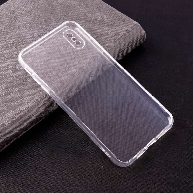 قاب ژله ای ساده بی رنگ محافظ لنزدار iPhone XS Max