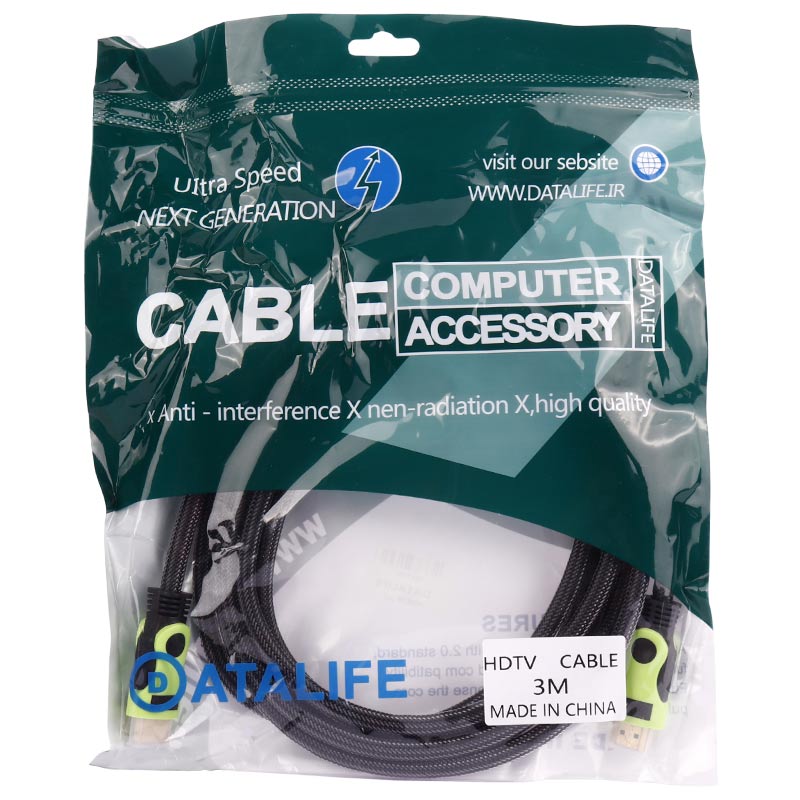 کابل Datalife HDMI 3m پوست ماری