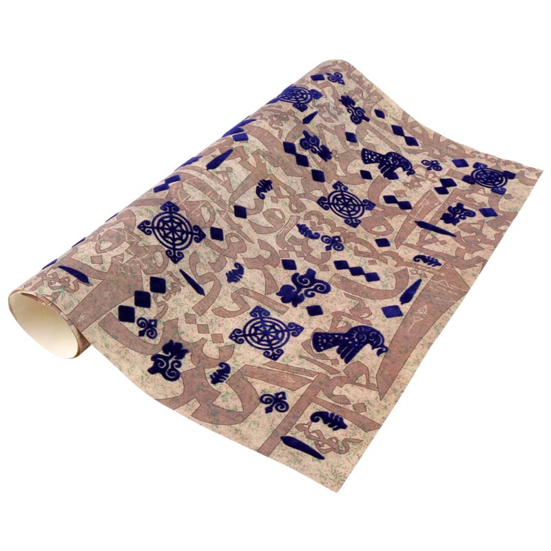 کاغذ کادو کرافت طرح دار طلاکوب مخمل بسته 10 عددی