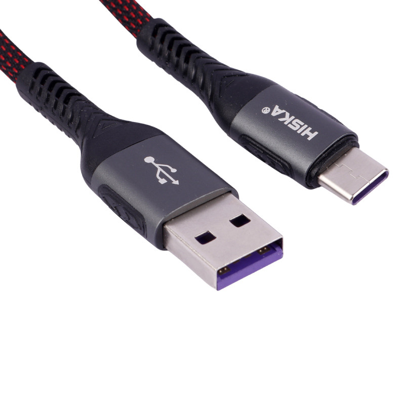 کابل تایپ سی فست شارژ Hiska LX-404 6A PD QC3.0 1m