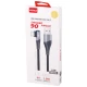 کابل میکرو یو اس بی فست شارژ 6 آمپر هیسکا LX-405 یکسر L طول 1 متر