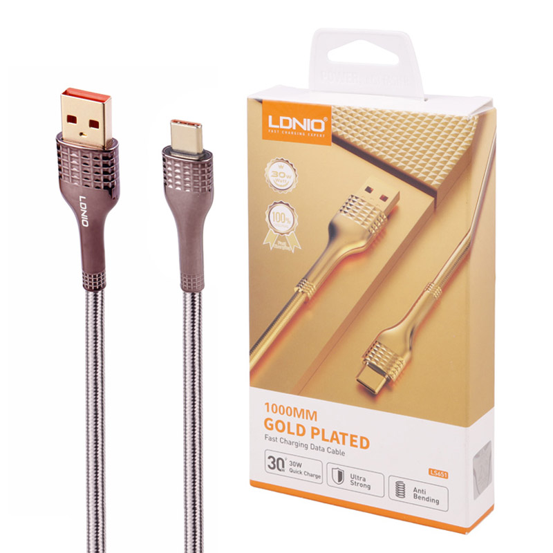 کابل تایپ سی فست شارژ Ldnio LS651 30W 1m