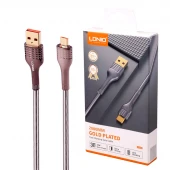 کابل میکرو یو اس بی فست شارژ 30 وات الدینیو LS652 طول 2 متر