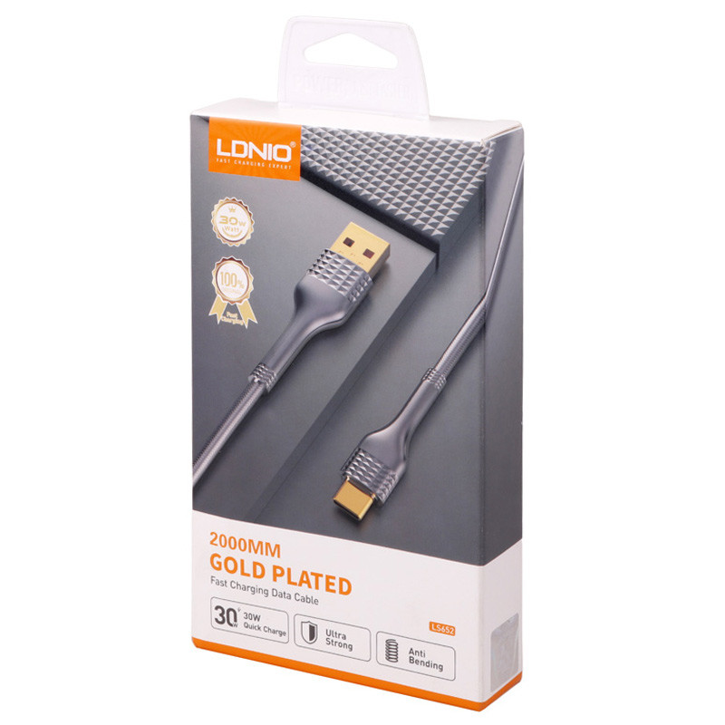 کابل تایپ سی فست شارژ Ldnio LS652 30W 2m