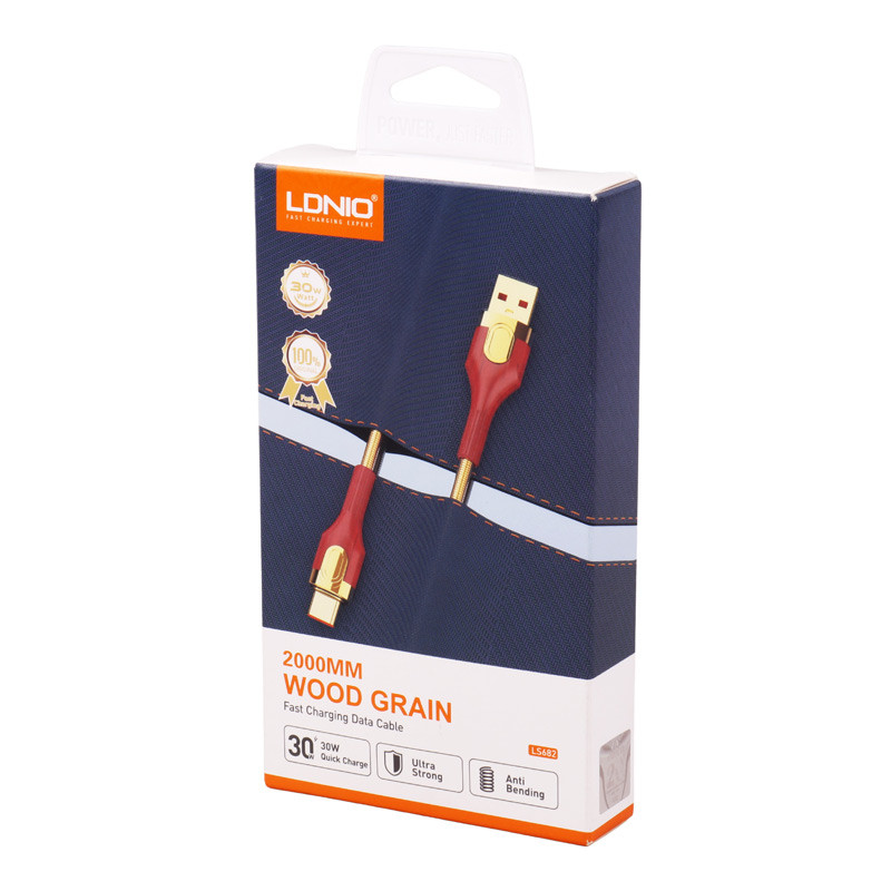 کابل میکرو یو اس بی فست شارژ Ldnio LS682 30W 2m