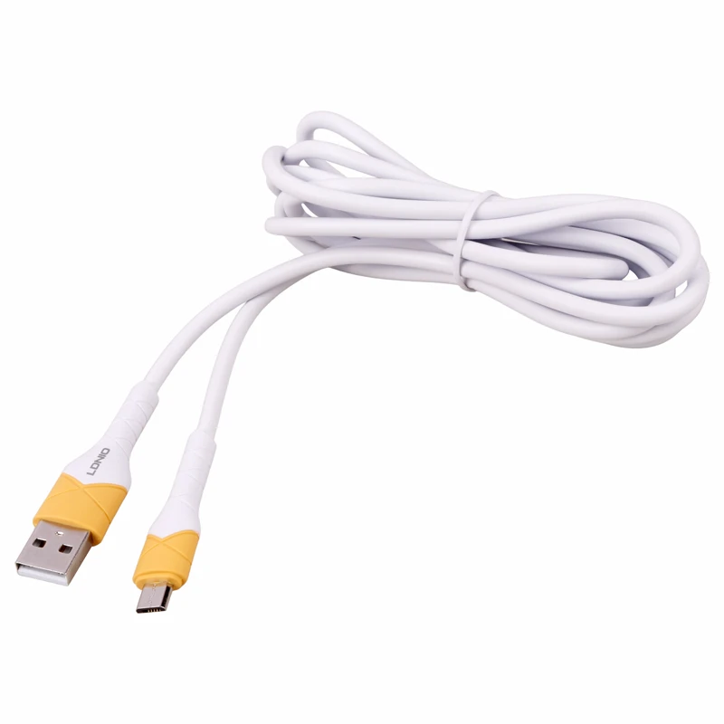 کابل میکرو یو اس بی فست شارژ 30 وات الدینیو LS801 طول 1 متر
