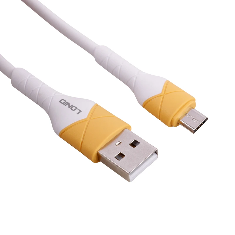 کابل میکرو یو اس بی فست شارژ 30 وات الدینیو LS801 طول 1 متر