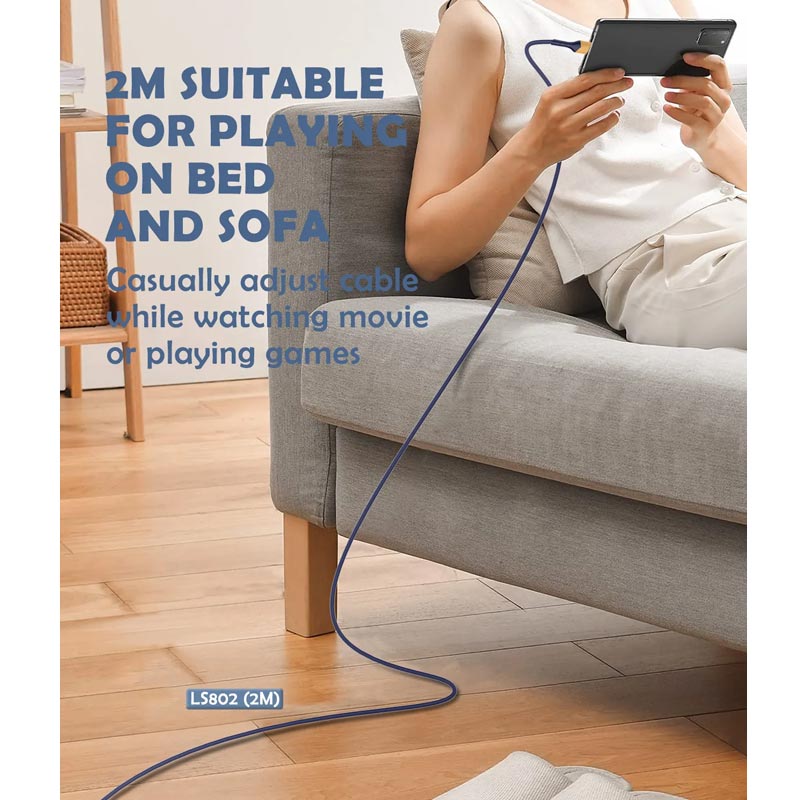 کابل تایپ سی فست شارژ Ldnio LS802 30W 2m